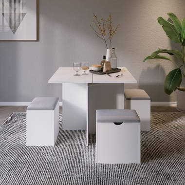 17 Stories Merdasa 4 Person Dining Set Reviews Wayfair